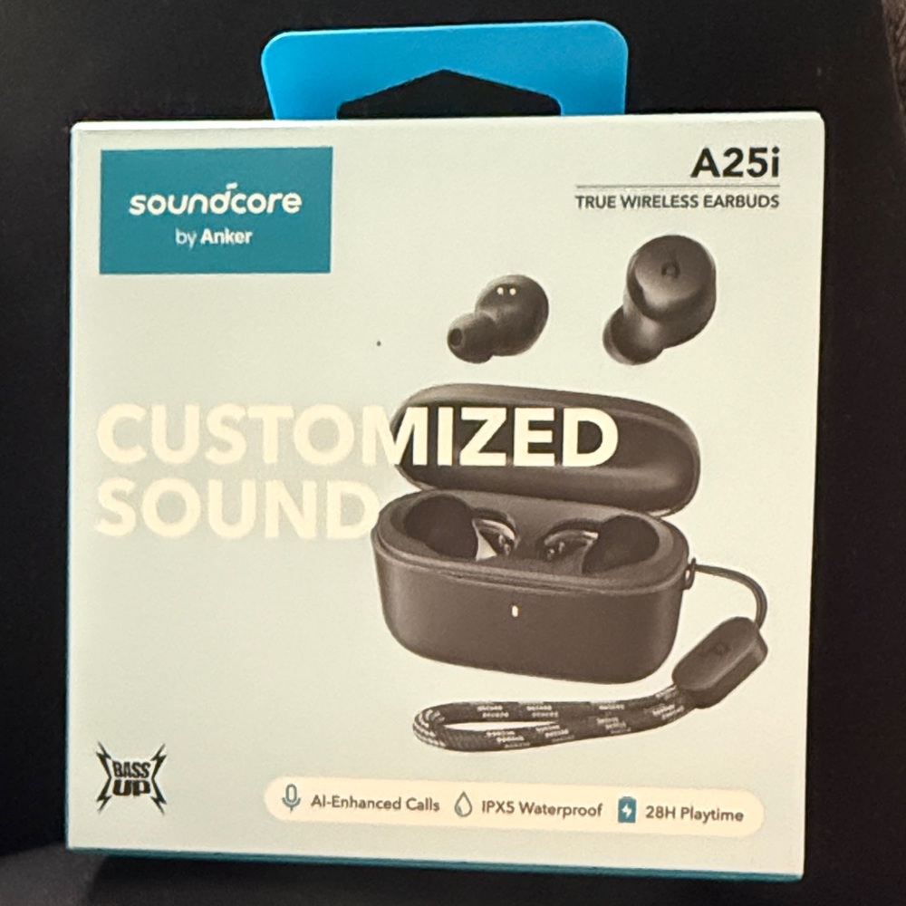 New! Anker Soundcore A25i Black Wireless Earbuds